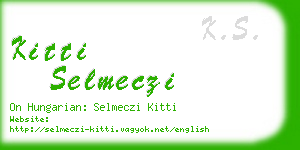 kitti selmeczi business card